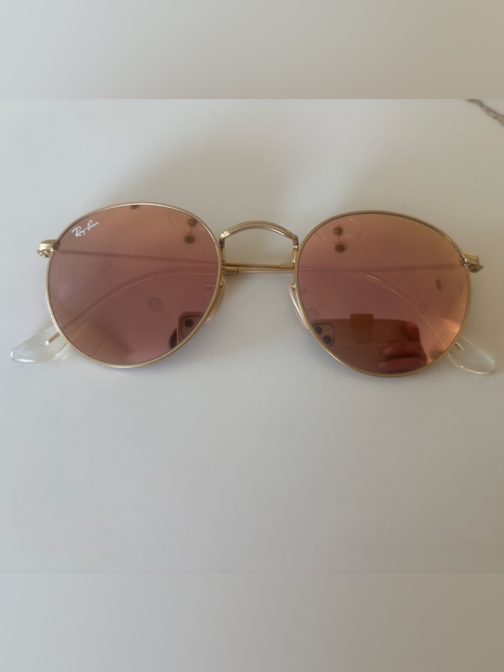 Ray-Ban Women’s Round Sunglasses - Rose Gold Frame with Pink Lenses